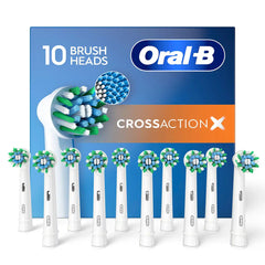 Oral-B CrossAction X-Filament Replacement Brush Heads, 10 Count