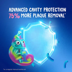 Kids Electric Toothbrush Featuring Chameleon, for Kids 3+