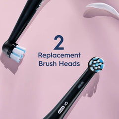 Oral-B iO Gentle Care Replacement Brush Heads, 2-Count, Black