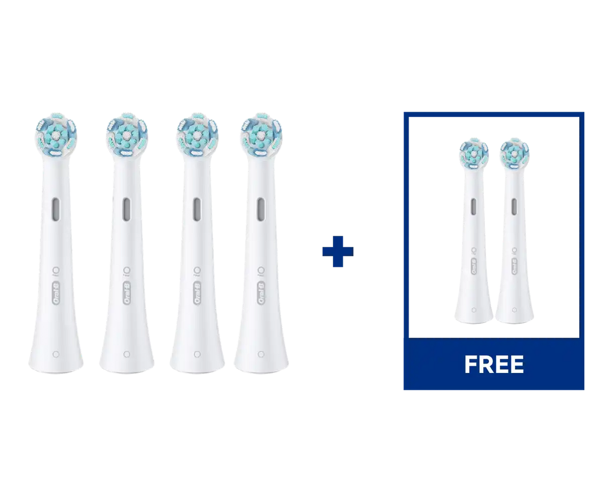 Oral-B iO Ultimate Clean Replacement Brush Heads, 6-Count, White